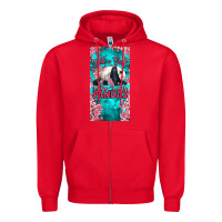 Red just a girl who loves pandas Zipper Hoodie - LillyAllenDesigns