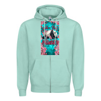 Seafoam just a girl who loves pandas Zipper Hoodie - LillyAllenDesigns