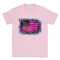 Bubblegum Pink Old Leopard American Flag Classic Tee - Bettercallsaul