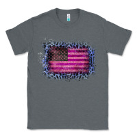 Charcoal Heather Old Leopard American Flag Classic Tee - Bettercallsaul