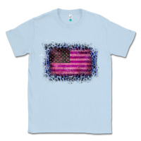 Dusty Blue Old Leopard American Flag Classic Tee - Bettercallsaul