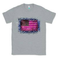 Heather Grey Old Leopard American Flag Classic Tee - Bettercallsaul
