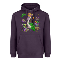 Mardi Gras Pelican Heavyweight Hoodie | Teevron