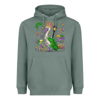 Sage mardi gras pelican Heavyweight Hoodie - MaliasSmallBusiness