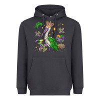 Smoke mardi gras pelican Heavyweight Hoodie - MaliasSmallBusiness