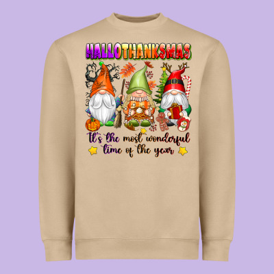 Hallothanksmas Its The Most Wonderful Time Of The Heavyweight Sweatshirt Designed By Texasbilliewilder