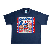 Navy god bless America gnomes Urban Heavy Tee - HRA Design Shop