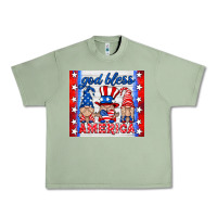 Oil Green god bless America gnomes Urban Heavy Tee - HRA Design Shop