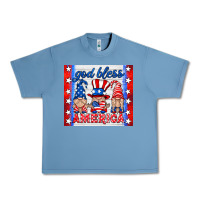 Pebble Blue god bless America gnomes Urban Heavy Tee - HRA Design Shop