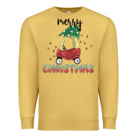 Antique Gold merry christmas kids car Premium Sweatshirt - MaliasSmallBusiness