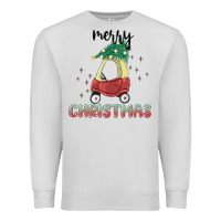Dove Grey merry christmas kids car Premium Sweatshirt - MaliasSmallBusiness