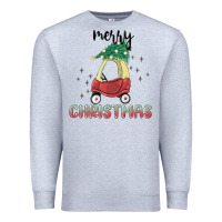 Heather Grey merry christmas kids car Premium Sweatshirt - MaliasSmallBusiness