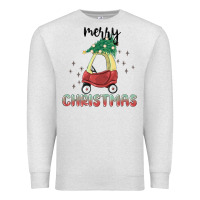 Oatmeal Heather merry christmas kids car Premium Sweatshirt - MaliasSmallBusiness