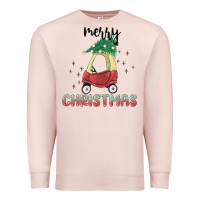 Pale Pink merry christmas kids car Premium Sweatshirt - MaliasSmallBusiness