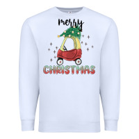 White merry christmas kids car Premium Sweatshirt - MaliasSmallBusiness