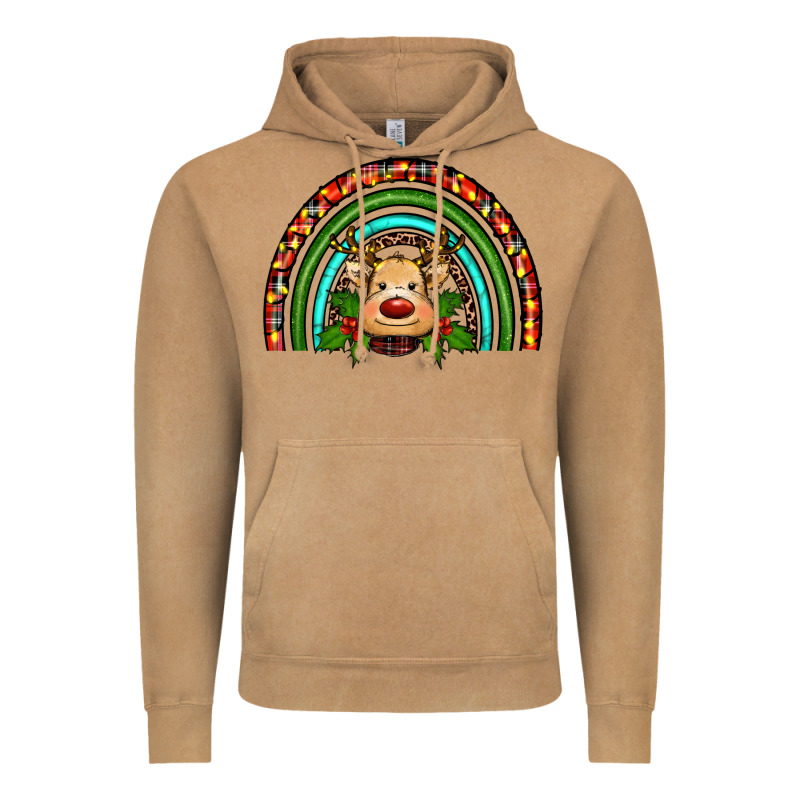 Reindeer Rainbow Christmas Vintage Hoodie by RanaPortraitStore | Teevron