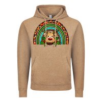Vintage Coffee reindeer rainbow christmas Vintage Hoodie - RanaPortraitStore