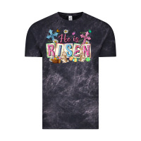He Is Risen Easter With Flowers Vintage Tee | Teevron