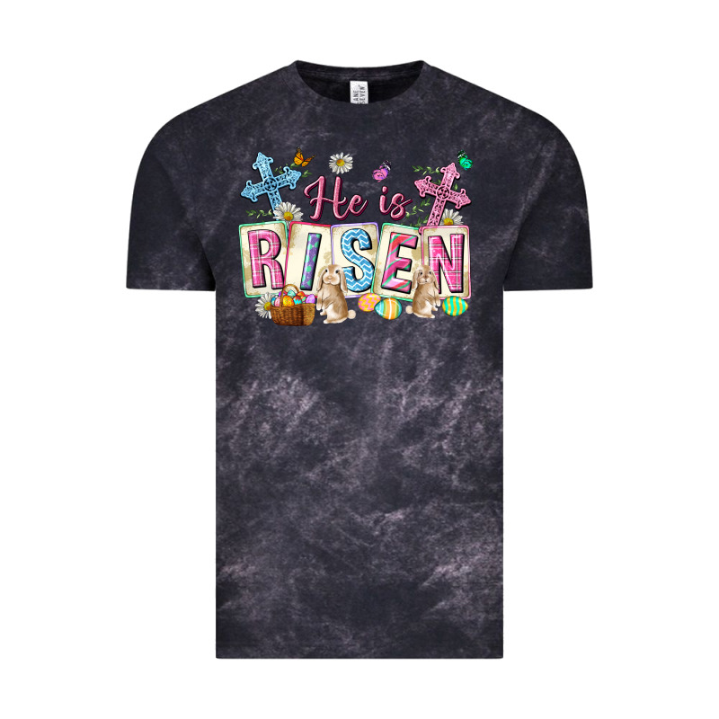 He Is Risen Easter With Flowers Vintage Tee by Neo Western | Teevron