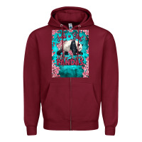Burgundy just a girl who loves pandas Zipper Hoodie - LillyAllenDesigns
