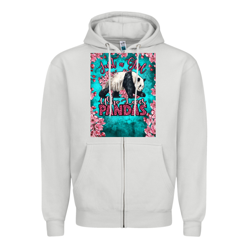 Just A Girl Who Loves Pandas Zipper Hoodie by LillyAllenDesigns | Teevron