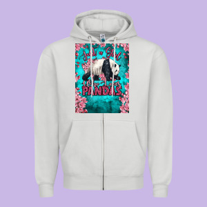 Just A Girl Who Loves Pandas Zipper Hoodie Designed By Lillyallendesigns