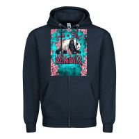 Navy just a girl who loves pandas Zipper Hoodie - LillyAllenDesigns
