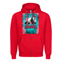 Red just a girl who loves pandas Zipper Hoodie - LillyAllenDesigns