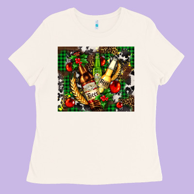 Beer Set For Christmas Ladies Tee Designed By Adodesignshop