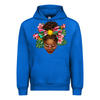 Cobalt Afro Woman Summer Urban Hoodie - texasbilliewilder