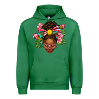 Emerald Afro Woman Summer Urban Hoodie - texasbilliewilder