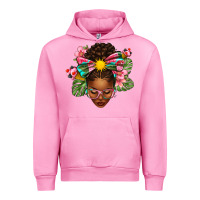 Fuchsia Pink Afro Woman Summer Urban Hoodie - texasbilliewilder