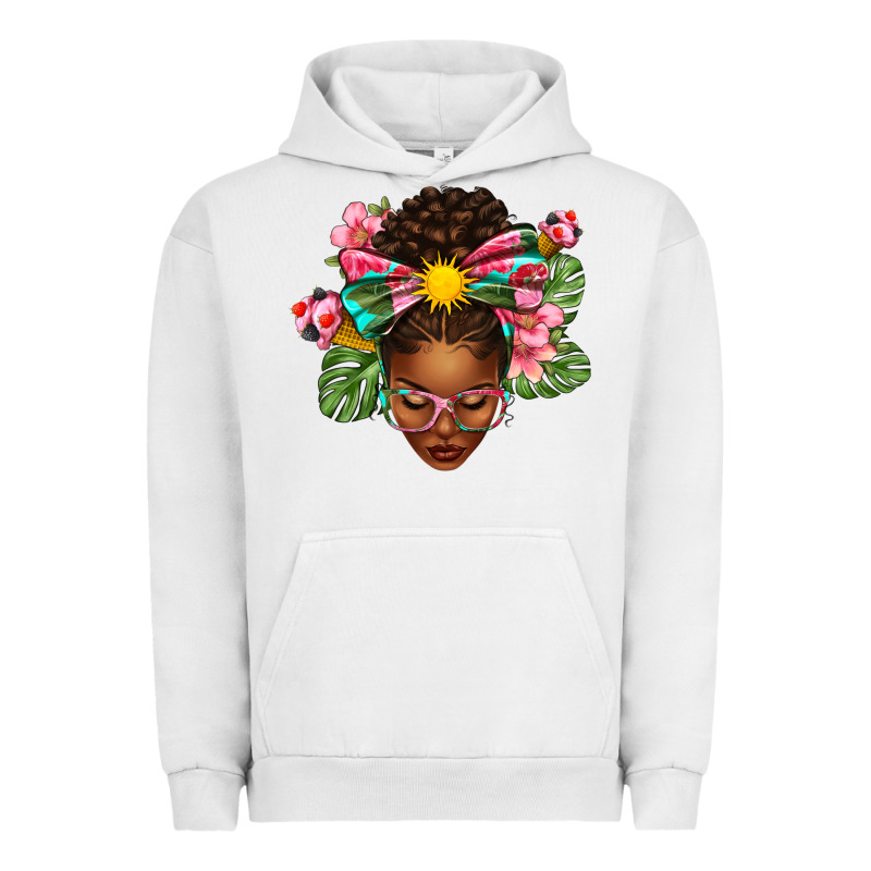 Afro Woman Summer Urban Hoodie by texasbilliewilder | Teevron