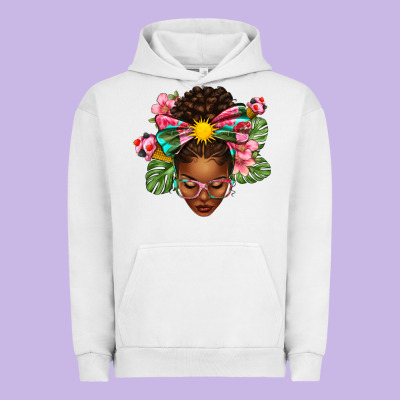 Afro Woman Summer Urban Hoodie Designed By Texasbilliewilder