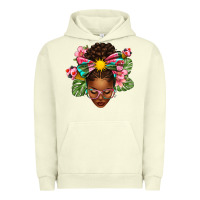 Pigment Pistachio Afro Woman Summer Urban Hoodie - texasbilliewilder