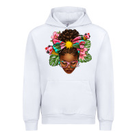 White Afro Woman Summer Urban Hoodie - texasbilliewilder
