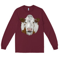 Burgundy simmental Long Sleeve Tee - JahusDesignShop