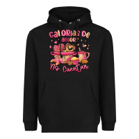 Black calorias de amor no cuentan mexican valentines day Heavyweight Hoodie - MaliasSmallBusiness