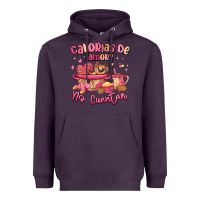 Plum calorias de amor no cuentan mexican valentines day Heavyweight Hoodie - MaliasSmallBusiness