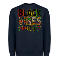 Navy Black vibes only juneteenth Heavyweight Sweatshirt - Zillion Design Studio