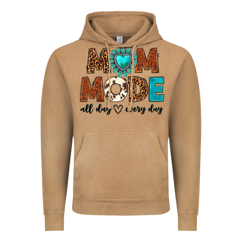 Mom Mode All Day Every Day Vintage Hoodie by texasbilliewilder | Teevron