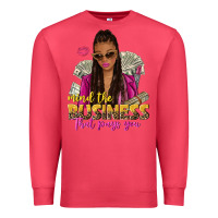 Cardinal mind the business that pays you afro woman Premium Sweatshirt - NancyCooperArtShop