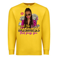 Lemon mind the business that pays you afro woman Premium Sweatshirt - NancyCooperArtShop