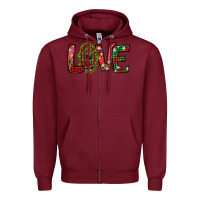 Burgundy our lady of guadalupe christmas love Zipper Hoodie - Jasminsmagicworld