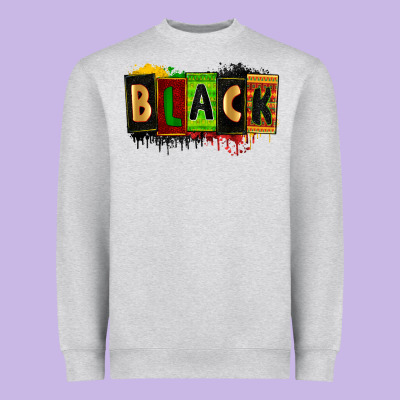 Black Juneteenth Heavyweight Sweatshirt Designed By Zillion Design Studio
