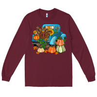 Burgundy Thanksgiving turkey truck Long Sleeve Tee - Artiststas