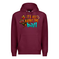 Burgundy It's All About The Ball Premium Hoodie - LillyAllenDesigns