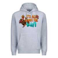 Heather Grey It's All About The Ball Premium Hoodie - LillyAllenDesigns