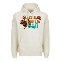 Oatmeal Heather It's All About The Ball Premium Hoodie - LillyAllenDesigns
