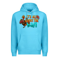 Ocean Blue It's All About The Ball Premium Hoodie - LillyAllenDesigns